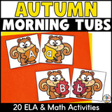 Fall Morning Tubs for Preschool