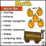 Fall Morning Tubs for Preschool