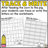 Feed the Pig Letter Recognition Activity