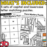 Farm Cut & Paste Letter Worksheets