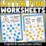 Find The Letter Worksheets