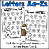 Find the Letter Worksheets Bundle (Holidays & Seasons)