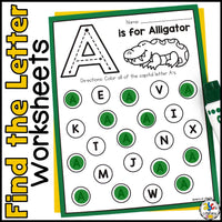 Find The Letter Worksheets