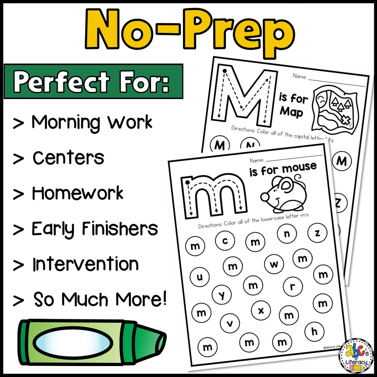 Find The Letter Worksheets – ABC's of Literacy