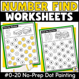FInd The Number Recognition Worksheets
