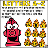 Feed a Fire Hydrant Letter Recognition Activity
