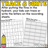 Feed a Fire Hydrant Letter Recognition Activity