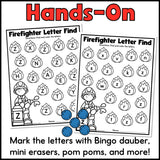 Firefighter Find the Letter Worksheets