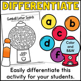 Gumball Letter Search Activity