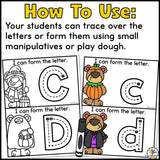 Halloween Letter Tracing Cards