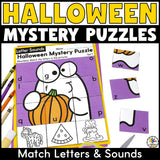 Halloween Cut and Paste Letter Worksheets