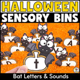 Halloween Alphabet Sensory Bins