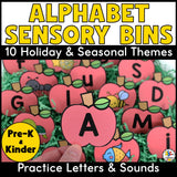 Alphabet Sensory Bins Bundle (Holidays & Seasons)
