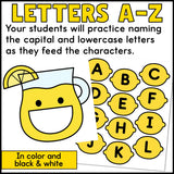 Feed Me Letter Recognition Activities Bundle (Holidays & Seasons)