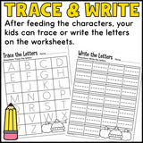Feed Me Letter Recognition Activities Bundle (Holidays & Seasons)