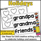 Writing Crafts Bundles (Holidays & Seasons)