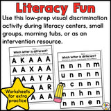 Uppercase & Lowercase Letter Visual Discrimination Cards