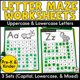 Letter Maze Worksheets