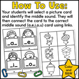 Sort & Link Middle Vowel Sounds