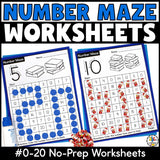 Number Maze Worksheets