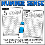 Number Maze Worksheets