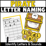 Feed a Treasure Chest Letter Recognition Activity