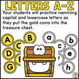 Feed a Treasure Chest Letter Recognition Activity