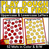 Playdough Find the Letter Mats