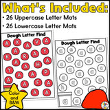 Playdough Find the Letter Mats