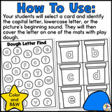 Playdough Letter Find Mats