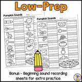 Pumpkin Beginning Sounds Sorting Activity