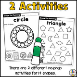 2D Shape Dot Marker Worksheets