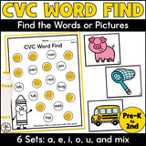 CVC Word Search Activity