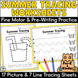 Summer Tracing Worksheets