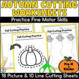 Fall Cutting Practice Worksheets