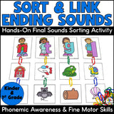 Sort & Link Ending Sounds Activity