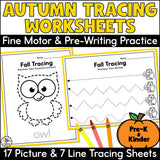 Fall Tracing Worksheets