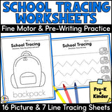 Back to School Tracing Worksheets