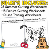 Summer Cutting Practice Worksheets