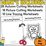 Fall Cutting Practice Worksheets