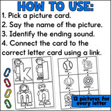 Sort & Link Ending Sounds Activity