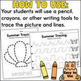 Summer Tracing Worksheets