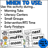 Picture Cards & Vocabulary Words Linking Activity