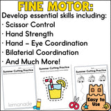 Summer Cutting Practice Worksheets