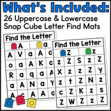 Snap Cube Letter Find Mats
