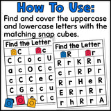 Snap Cube Letter Find Mats
