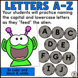 Feed the Alien Letter Recognition Activity