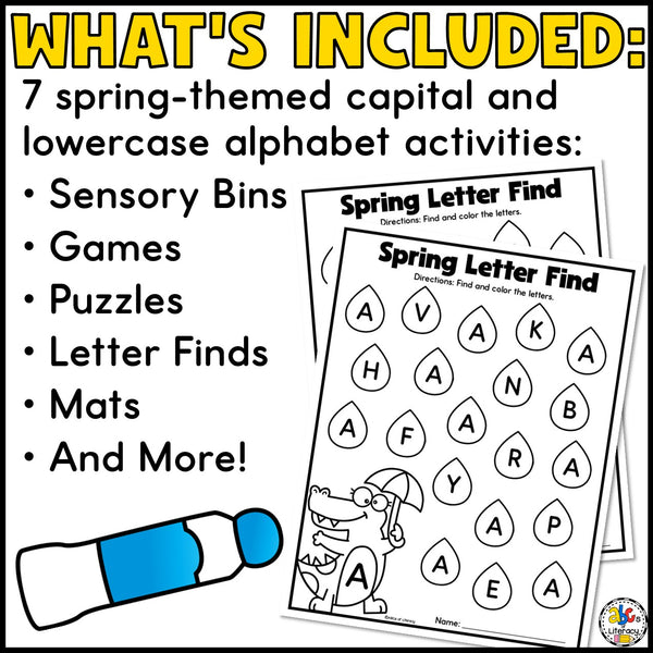 Spring Alphabet Activities Bundle – ABCs of Literacy