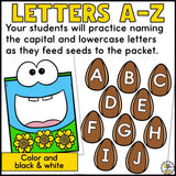 Feed the Seed Packet Letter Recognition Activity