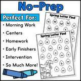 Spring Find the Letter Worksheets